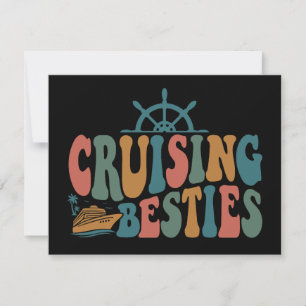 Invitation Vintage voyage de Cruise Ship Cruise Besties