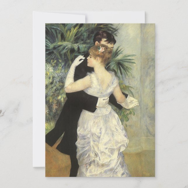 Invitation Vintage Wedding, City Dance de Renoir, (Devant)