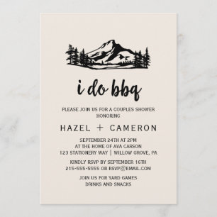 Invitation Vintage Wilderness Je fais BBQ