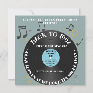 Invitation Vinyl Record 60e fête d'anniversaire