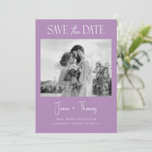 Invitation Violet Africain Minimaliste Sauvez La Date Mariage