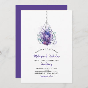 Invitation Violet Crystal Wedding Invitations, violet