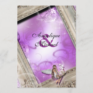 Invitation Violet d'or mariage de Fairytale