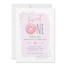 Violet | Doughnut rose saupoudrer doux 1er anniver