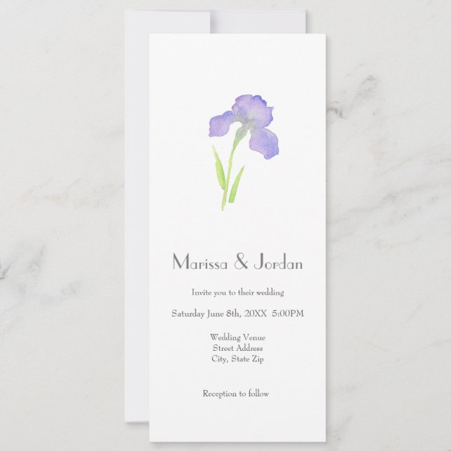 Invitation Violet Iris (Devant)