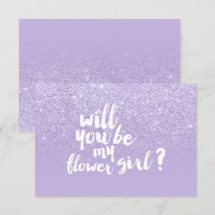 Invitation Violet lavande fausse parties scintillant ombre fi