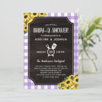 Violet rustique En vichy tournesol Baby-Q douche