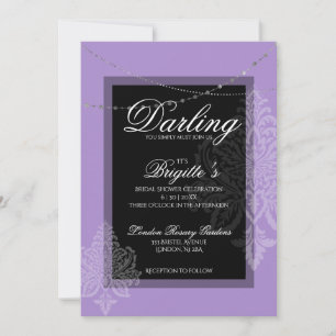 Invitation violette et noire