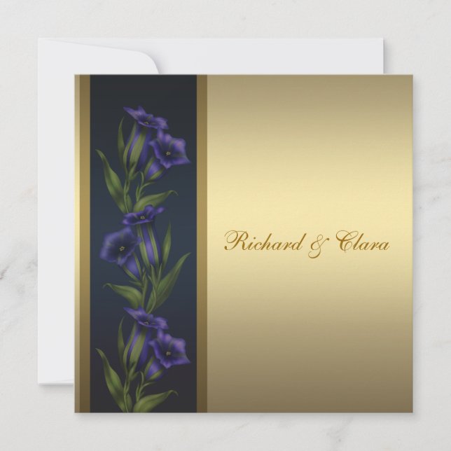 Invitation Violettes de Gentiane Violettes pour 50e anniversa (Devant)