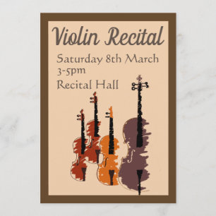 Invitation Violin Considérant élégance et performance
