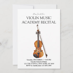 Invitation Violon Music Academy Considérant spécial