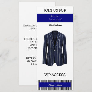 Invitation VIP Costume Navy Argent 30e Anniversair