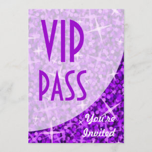 Invitation "VIP Pass" de la courbe violette de Gli