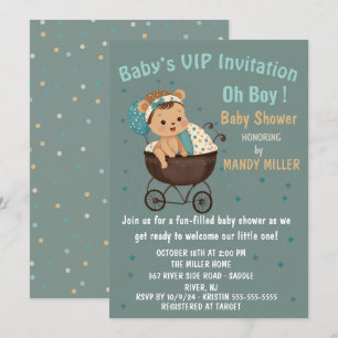 Invitation VIP pour bébé Oh garçon !