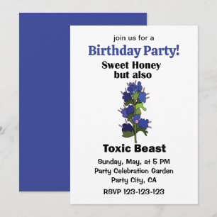Invitation Vipers Bugloss Miel Sucré Anniversaire de la Bête
