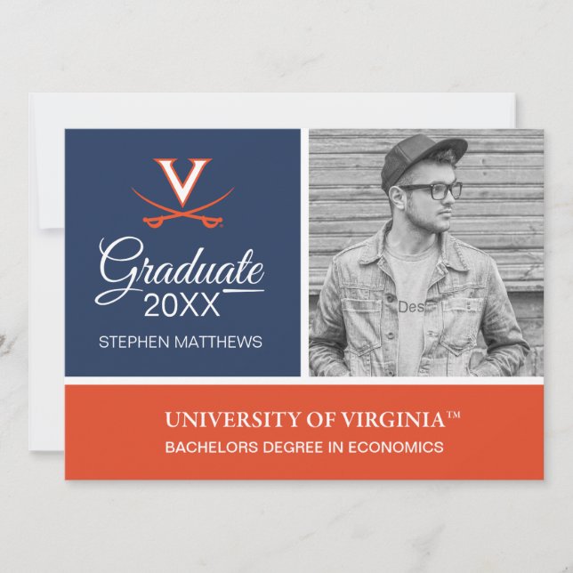 Invitation Virginia Cavaliers | Remise des diplômes (Devant)