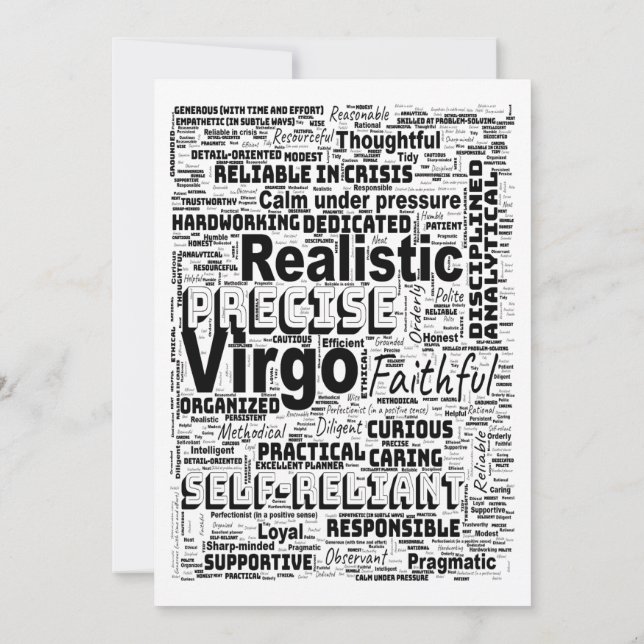 Invitation Virgo Zodiac Mot Cloud Inspiration (Dos)