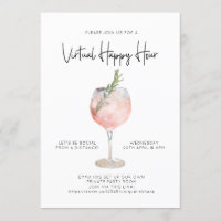 Virtual Happy Hour Social Distance Cocktail Party