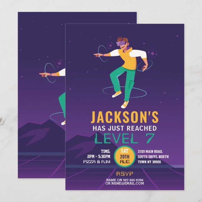 Invitation Virtual Reality VR jeu numérique (Devant / Derrière)