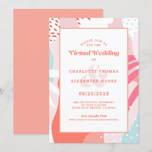 Invitation Virtuel En ligne   Moderne Abstrait Géométrique Co