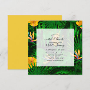 Invitation virtuelle exotique de douche tropicale