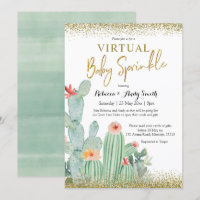 Invitation virtuelle pour bébés Cactus mexicain