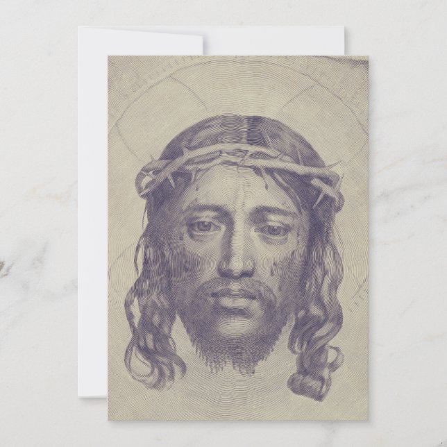Invitation Visage du Christ sur le Voile de Saint-Veronica (Devant)
