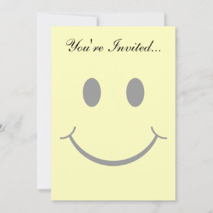 Invitation Visage Jaune Jaune Classique des années 70