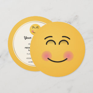 Invitation Visage souriant aux yeux souriants