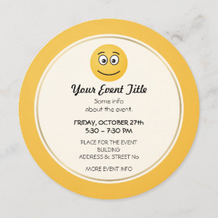 Invitation Visage souriant avec yeux ouverts