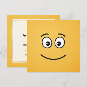 Invitation Visage souriant avec yeux ouverts
