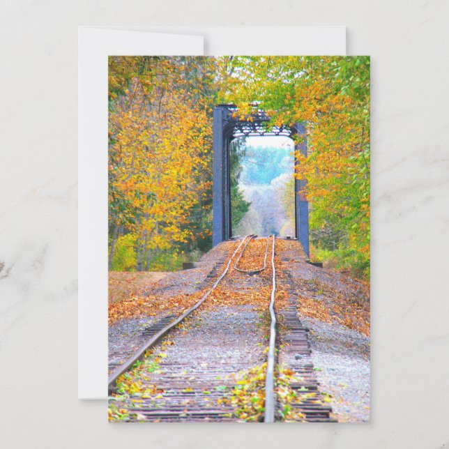 Invitation vision de rail d'automne (Devant)