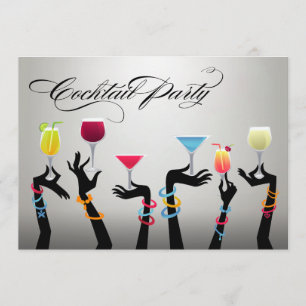 Invitation Vive la fête de cocktails de vacances !