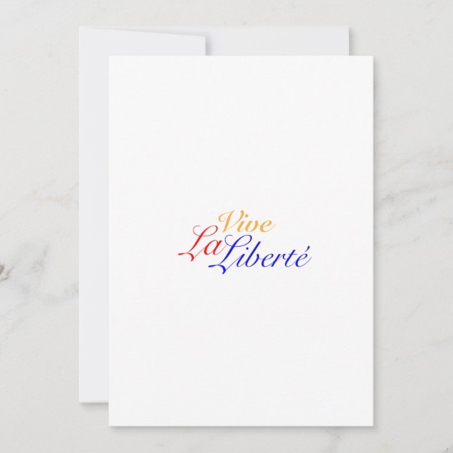 Invitation Vive La Liberté - Vive La Liberté - Vive la Libert (Devant)