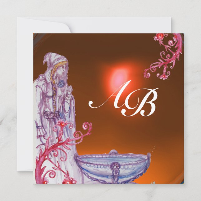 Invitation VIVIEN MONOGRAM orange topaz (Devant)