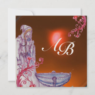 Invitation VIVIEN MONOGRAM orange topaz or