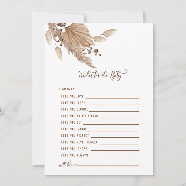 Invitation Voeux baby showers pour Baby Pampas III (Devant)