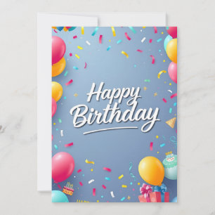 Invitation Voeux d'anniversaire lumineux et joyeux !