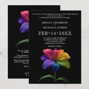 Invitation 🌈 Vœux de mariage Technicolor