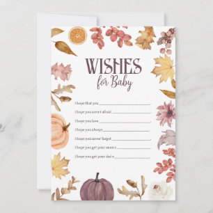 Invitation Voeux pour bébé, Bébé de automne Voeux