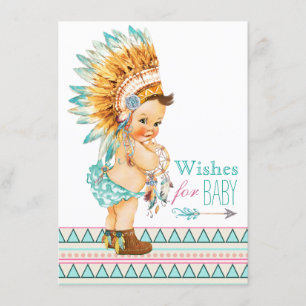 Invitation Voeux pour bébé sauvage et Baby shower libre