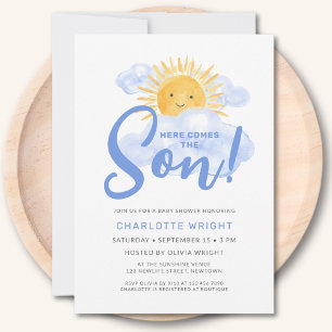 Invitation Voici la Baby Shower du Petit Garçon
