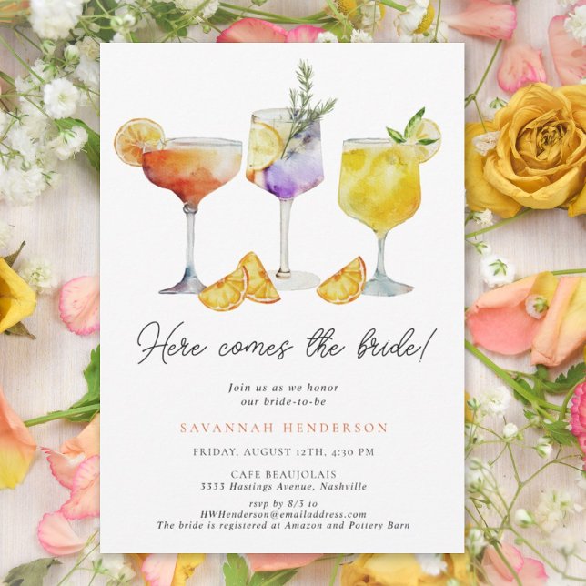 Invitation Voici la Fête des mariées de la mariée amusante bo (Créateur téléchargé)