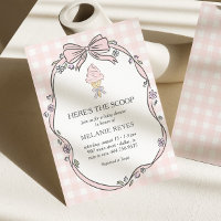 Voici la glace Sundae Rose Fête de Naissance Bébé