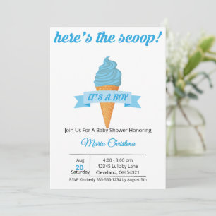 Invitation Voici la nouvelle – C'est un garçon pour la Baby S