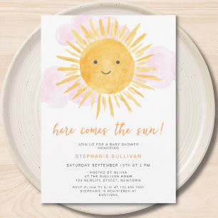 Invitation Voici le Baby shower de la Sun Girl