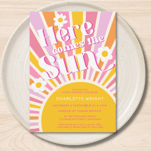 Invitation Voici le Baby shower de la Sun Girl