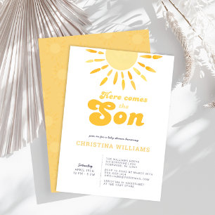 Invitation Voici Le Baby shower Son Sunshine