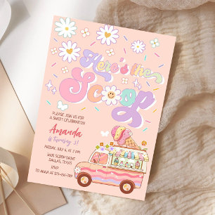 Invitation Voici le camion de glace pour l'anniversaire 