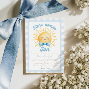 Invitation Voici le Fils Jaune Soleil Baby Shower
